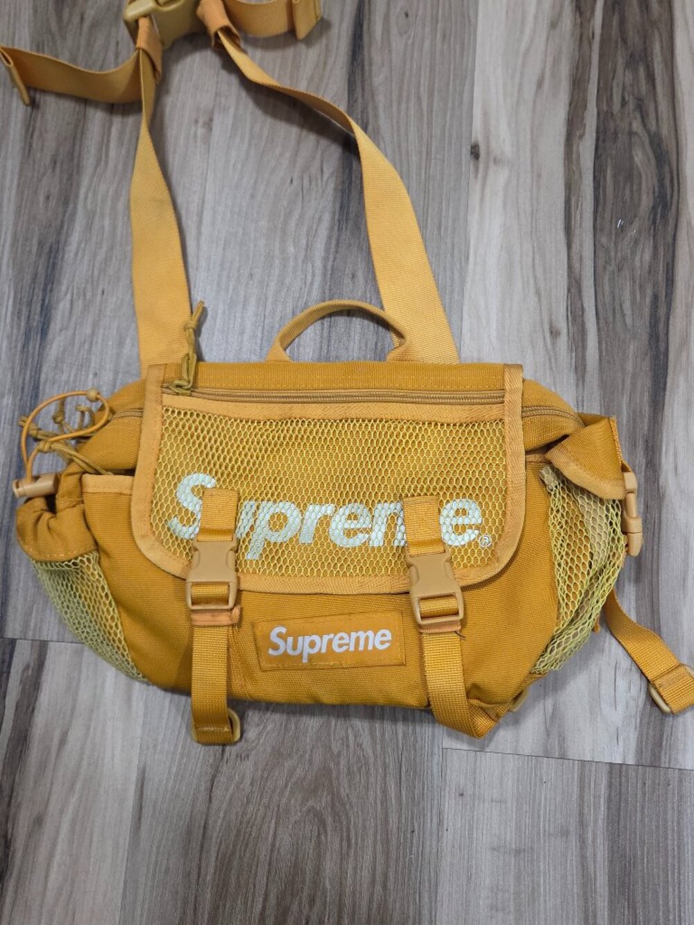 Supreme SS20 Mesh Waist Bag Gold Cordura Fabric 20792